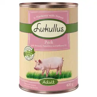 Zooplus 6 x 400 g Lukullus Organic Adult Varkensvlees (graanvrij) aanbieding
