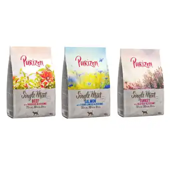 Zooplus 400g Purizon Kattenvoer t Rund met Hibiscusbloesem + Single Meat Kalkoen met Heidebloesem aanbieding