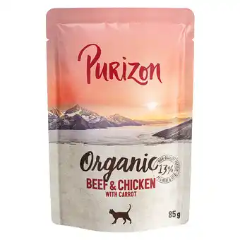 Zooplus 70 g / 85 g Purizon Pouches Organic: Rundvlees en kip met wortel aanbieding