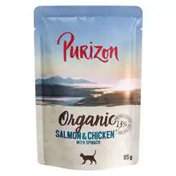 Zooplus 70 g / 85 g Purizon Pouches Organic: Zalm en kip met spinazie aanbieding