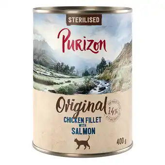 Zooplus 6 x 400g Purizon natvoer - Original Adult Sterilised graanvrij Kipfilet met Zalm aanbieding