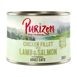 Zooplus 6 x 200g Purizon natvoer - Adult Kattenvoer Kipfilet met Zalm & Lam aanbieding