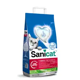 Zooplus 4 + 1 Gratis! Sanicat 7 days Aloe Vera kattenbakvulling 5 x 4 L aanbieding