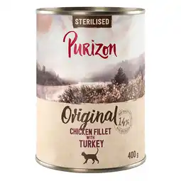 Zooplus 6 x 400g Purizon natvoer - Original Adult Sterilised graanvrij Kipfilet met Kalkoen aanbieding