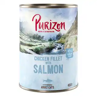 Zooplus 6 x 400g Purizon natvoer - Adult Graanvrij Kattenvoer Kipfilet met Zalm aanbieding