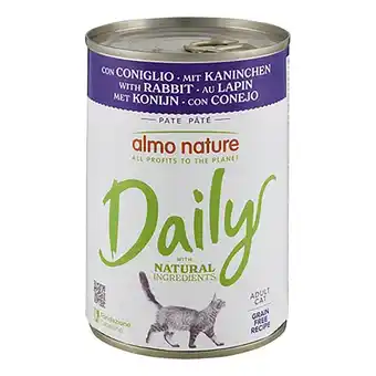 Zooplus 5 + 1 gratis! Almo Nature Daily Menu natvoer voor katten 6 x 400 g aanbieding