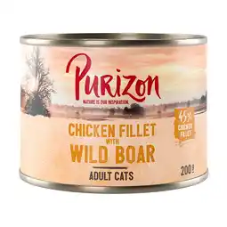 Zooplus 6 x 200g Purizon natvoer - Adult Kattenvoer Kipfilet met Wild Zwijn aanbieding