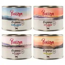 Zooplus 6 x 200g Purizon natvoer - Organic Gemengd pakket: 4 Soorten aanbieding