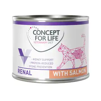 Zooplus 12 x 200 g Concept for Life Veterinary Diet Renal Salmon natvoer voor volwassen katten aanbieding
