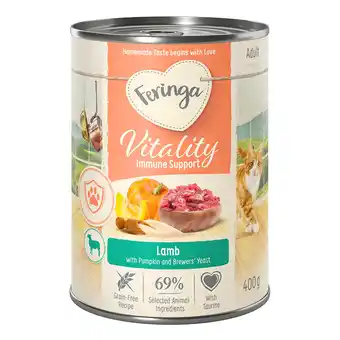 Zooplus 12 x 400g Feringa Vitality Immune Lam Katten Natvoer aanbieding