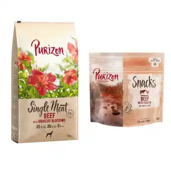 Zooplus 12 kg Purizon - Adult Single Meat: Rund met Hibiscusbloemen aanbieding