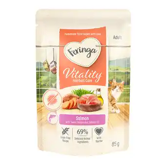 Zooplus 12 x 85g Feringa Vitality Anti-Hairball Zalm Katten Natvoer aanbieding