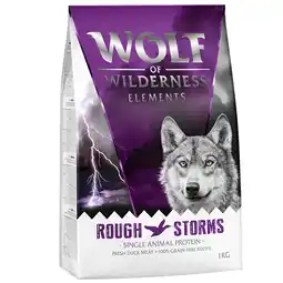 Zooplus 4kg Wolf of Wilderness - Rough Storms - met Eend aanbieding