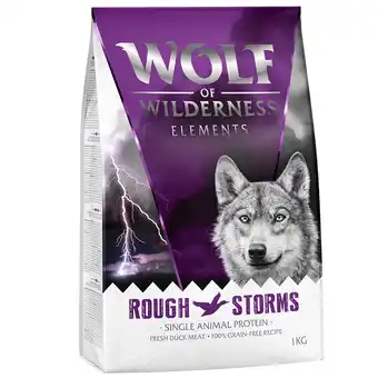 Zooplus 4kg Wolf of Wilderness - Rough Storms - met Eend aanbieding
