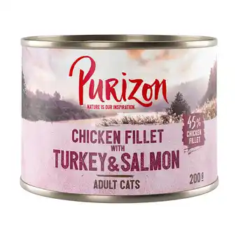 Zooplus 6 x 200g Purizon natvoer - Adult Kattenvoer Kipfilet met Kalkoen & Zalm aanbieding