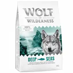 Zooplus 4kg Wolf of Wilderness - Deep Seas - met Haring aanbieding