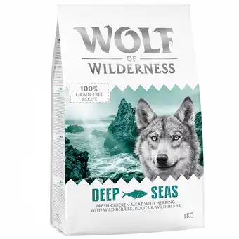 Zooplus 4kg Wolf of Wilderness - Deep Seas - met Haring aanbieding