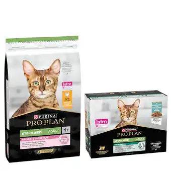 Zooplus 1,4 kg / 7 kg / 10 kg / 14 kg PURINA PRO PLAN + 10 x 85 g Sterilised Adult Maintenance gratis! aanbieding