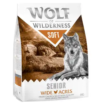 Zooplus 4kg Wolf of Wilderness - Senior Soft - Wide Acres - met Kip aanbieding