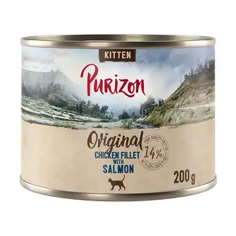 Zooplus 6 x 200g Purizon natvoer - Original Kitten graanvrij Kipfilet met Zalm aanbieding
