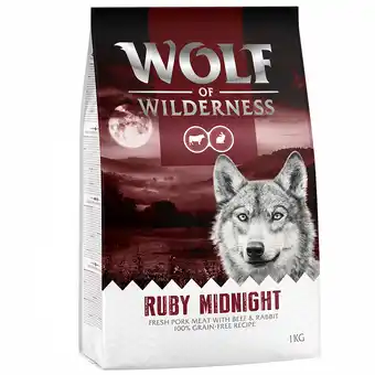 Zooplus 4kg Wolf of Wilderness - Ruby Midnight - Rund & Konijn aanbieding