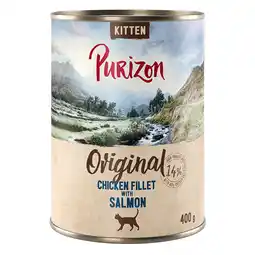 Zooplus 6 x 400g Purizon natvoer - Original Kitten graanvrij Kipfilet met Zalm aanbieding