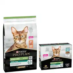 Zooplus 1,4 kg / 7 kg / 10 kg / 14 kg PURINA PRO PLAN + 10 x 85 g Sterilised Adult Maintenance gratis! aanbieding