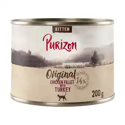 Zooplus 6 x 200g Purizon natvoer - Original Kitten graanvrij Kipfilet met Kalkoen aanbieding
