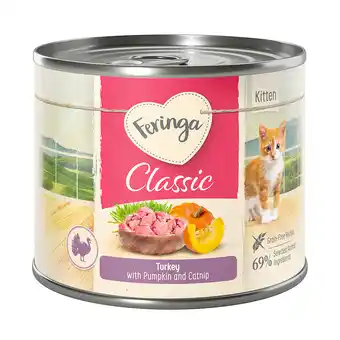 Zooplus 24x200g Feringa Classic Meat Kitten Kalkoen aanbieding
