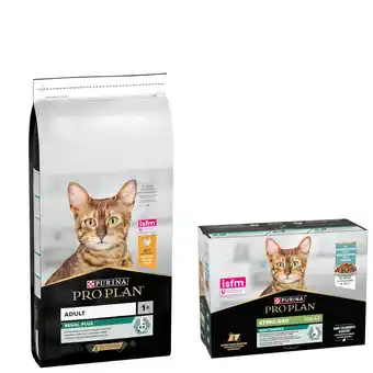 Zooplus 1,4 kg / 7 kg / 10 kg / 14 kg PURINA PRO PLAN + 10 x 85 g Sterilised Adult Maintenance gratis! aanbieding