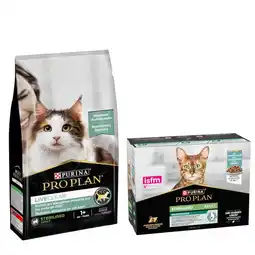 Zooplus 1,4 kg / 7 kg / 10 kg / 14 kg PURINA PRO PLAN + 10 x 85 g Sterilised Adult Maintenance gratis! aanbieding