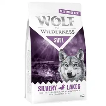 Zooplus 4kg Wolf of Wilderness - Soft - Silvery Lakes - Scharrelkip & Eend aanbieding