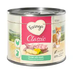 Zooplus 24x200g Feringa Classic Meat Kitten Konijn & Kip aanbieding