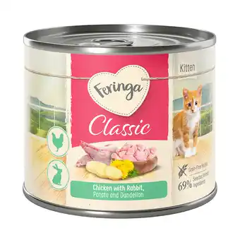 Zooplus 24x200g Feringa Classic Meat Kitten Konijn & Kip aanbieding
