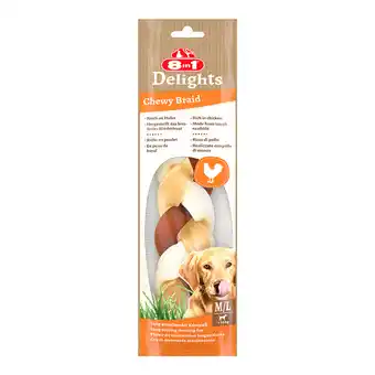 Zooplus 8in1 Delights Chewy Braid 3+1 - 4 x 80 g aanbieding