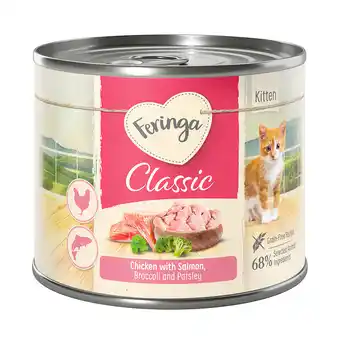 Zooplus 24x200g Feringa Classic Meat Kitten Zalm & Kip aanbieding