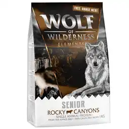 Zooplus 4kg Wolf of Wilderness - Senior Rocky Canyons - Scharrelrund aanbieding