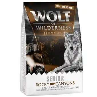 Zooplus 4kg Wolf of Wilderness - Senior Rocky Canyons - Scharrelrund aanbieding