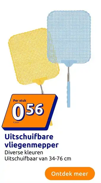 Action Uitschuifbare vliegenmepper aanbieding