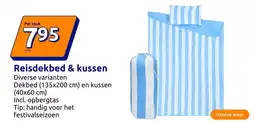 Action Reisdekbed & kussen aanbieding