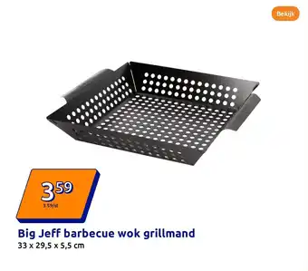 Action Big Jeff barbecue wok grillmand aanbieding