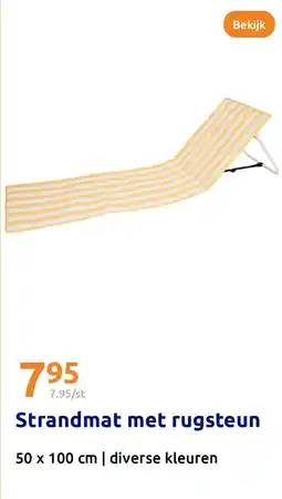 Action Strandmat met rugsteun aanbieding