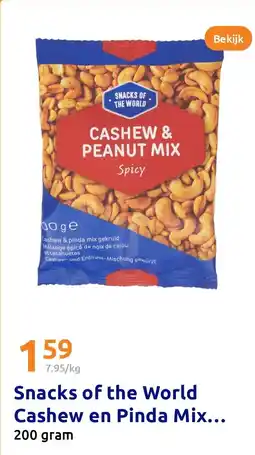 Action Snacks of the World Cashew en Pinda Mix aanbieding