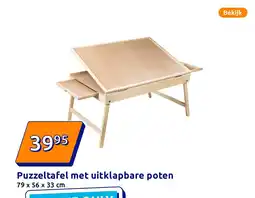 Action Puzzeltafel met uitklapbare poten aanbieding