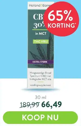 Holland & Barrett CB 30% Ultra sterk 30 ml aanbieding