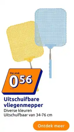 Action Uitschuifbare vliegenmepper aanbieding
