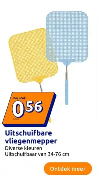 Action Uitschuifbare vliegenmepper aanbieding