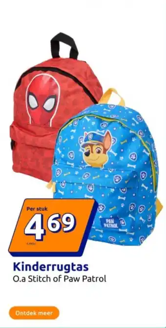 Action Kinderrugtas aanbieding