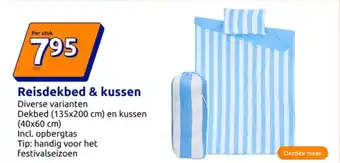 Action Reisdekbed & kussen aanbieding