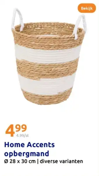 Action Home Accents opbergmand aanbieding